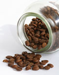 Coffee beans in a jar